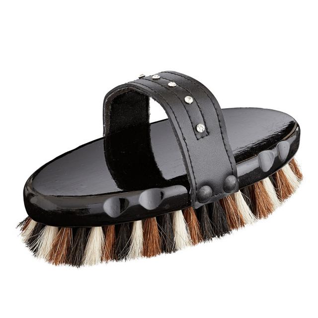 Bitz Mixed Bristle Diamante Body Brush #colour_black