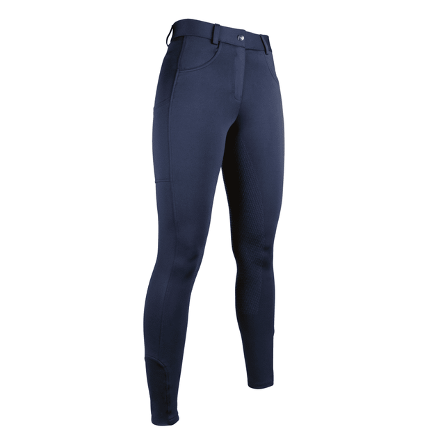 HKM Emma Silicone Full Seat Riding Breeches #colour_deep-blue