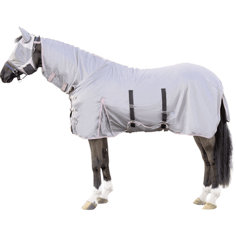 HKM Grey Fly Rug With Neck #colour_grey