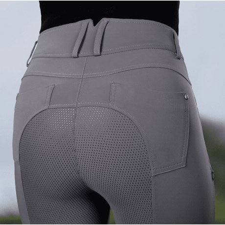 HKM Della Sera CM Style Silicone Full Seat Riding Breeches #colour_deep-grey