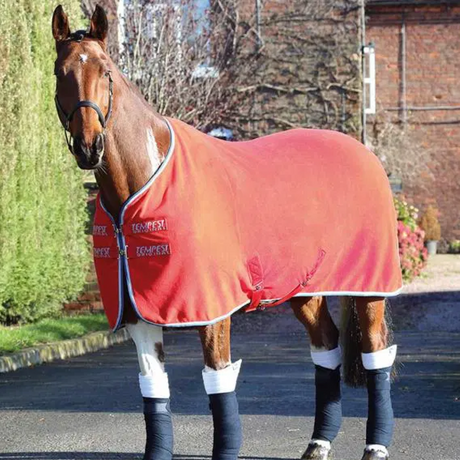 Shires Tempest Original Stable Sheet #colour_red-navy-grey